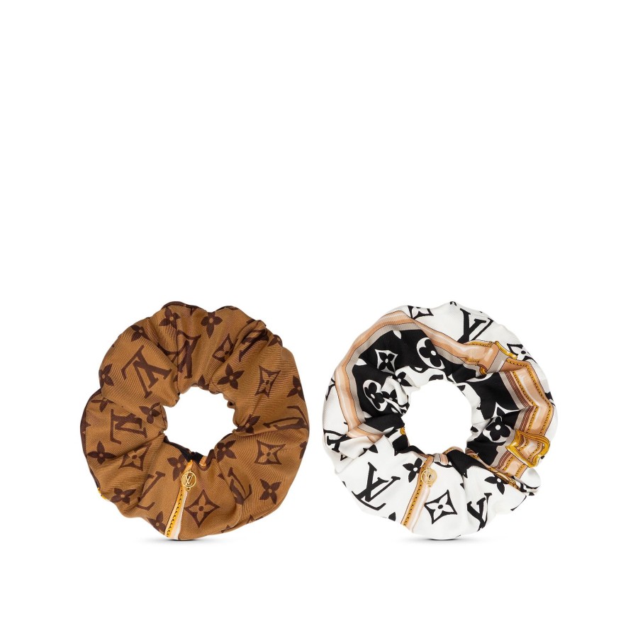 Women Louis Vuitton Hair Accessories | Monogram Confidential Scrunchies Set