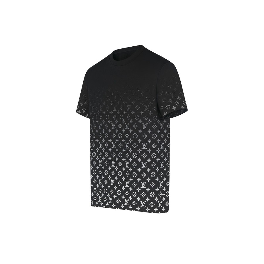 Men Louis Vuitton T-Shirts And Polos | Lvse Monogram Gradient T-Shirt Noir Blanc