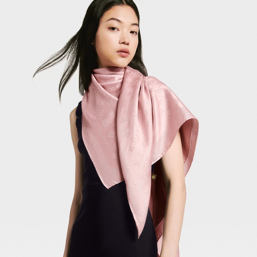 Women Louis Vuitton Shawls And Stoles | Starlight Jacquard Shawl Pink