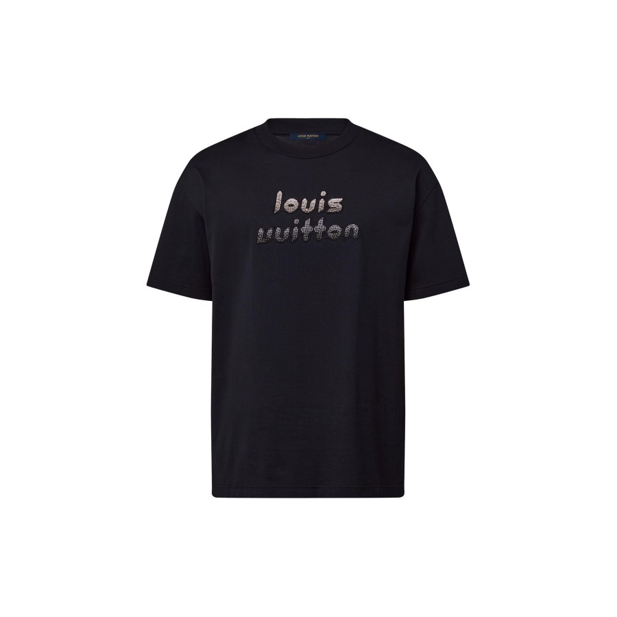 Men Louis Vuitton T-Shirts And Polos | Bead-Embroidered Cotton T-Shirt