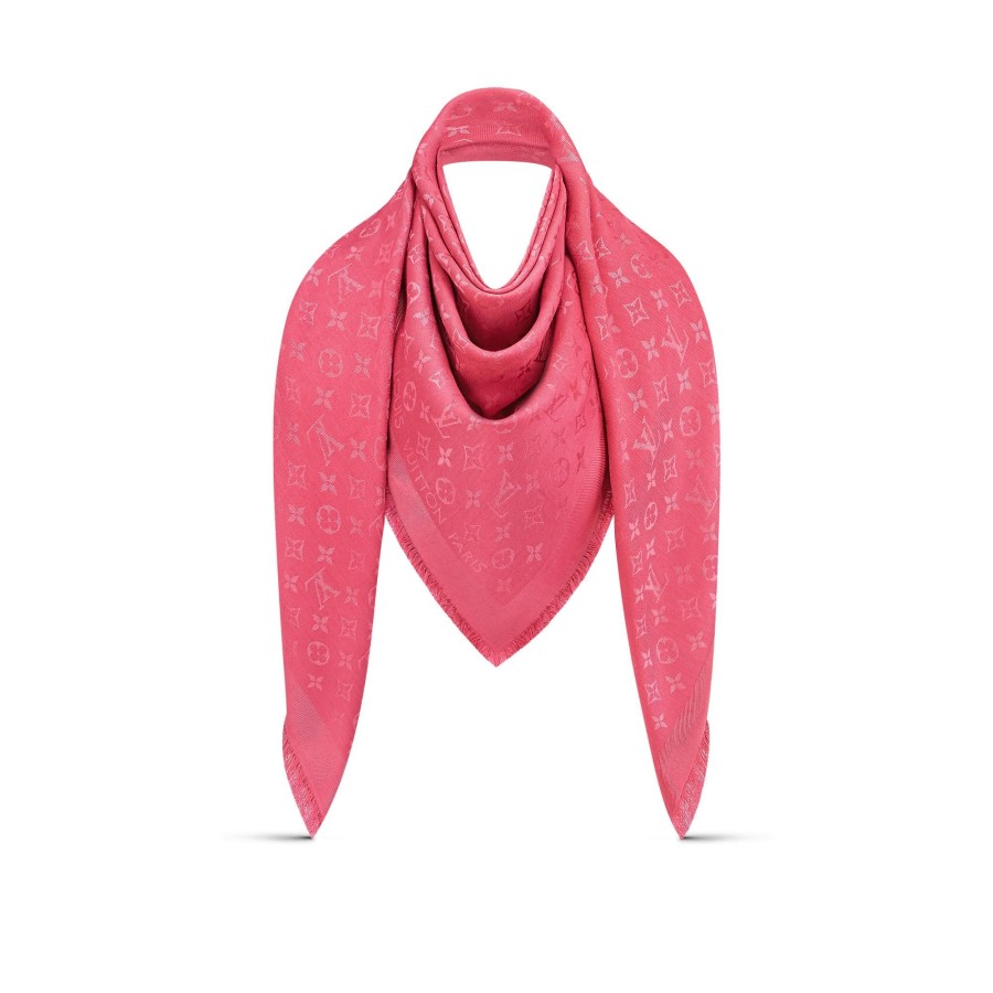 Women Louis Vuitton Shawls And Stoles | Monogram Classic Shawl Velvet Rose