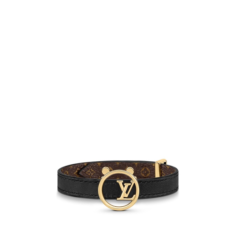 Women Louis Vuitton Bracelets | Lv Eclipse Leather Bracelet Black