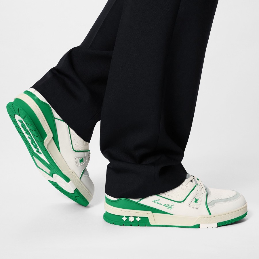 Men Louis Vuitton Sneakers | Lv Trainer Sneaker Green