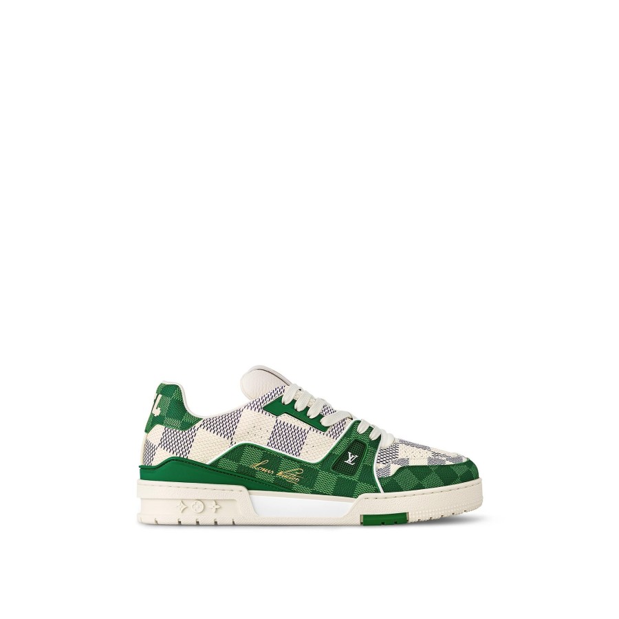 Men Louis Vuitton Sneakers | Lv Trainer Sneaker Green