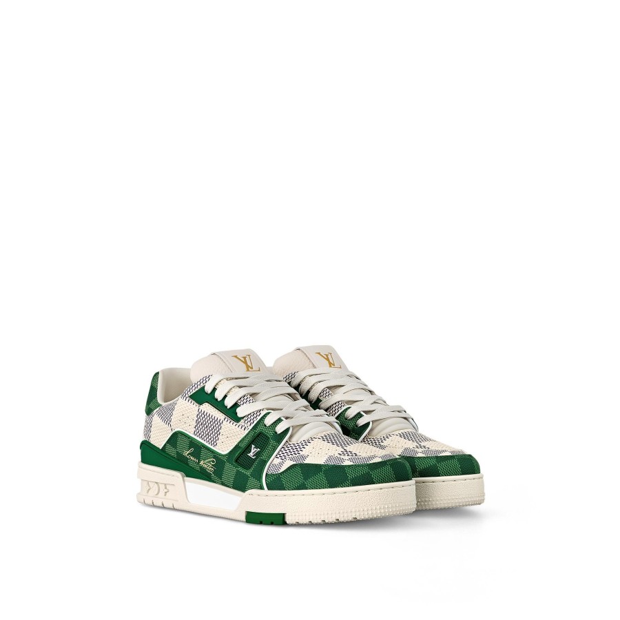 Men Louis Vuitton Sneakers | Lv Trainer Sneaker Green