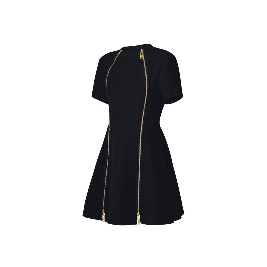 Women Louis Vuitton Dresses | Exposed Zipper Fit-And-Flare Dress