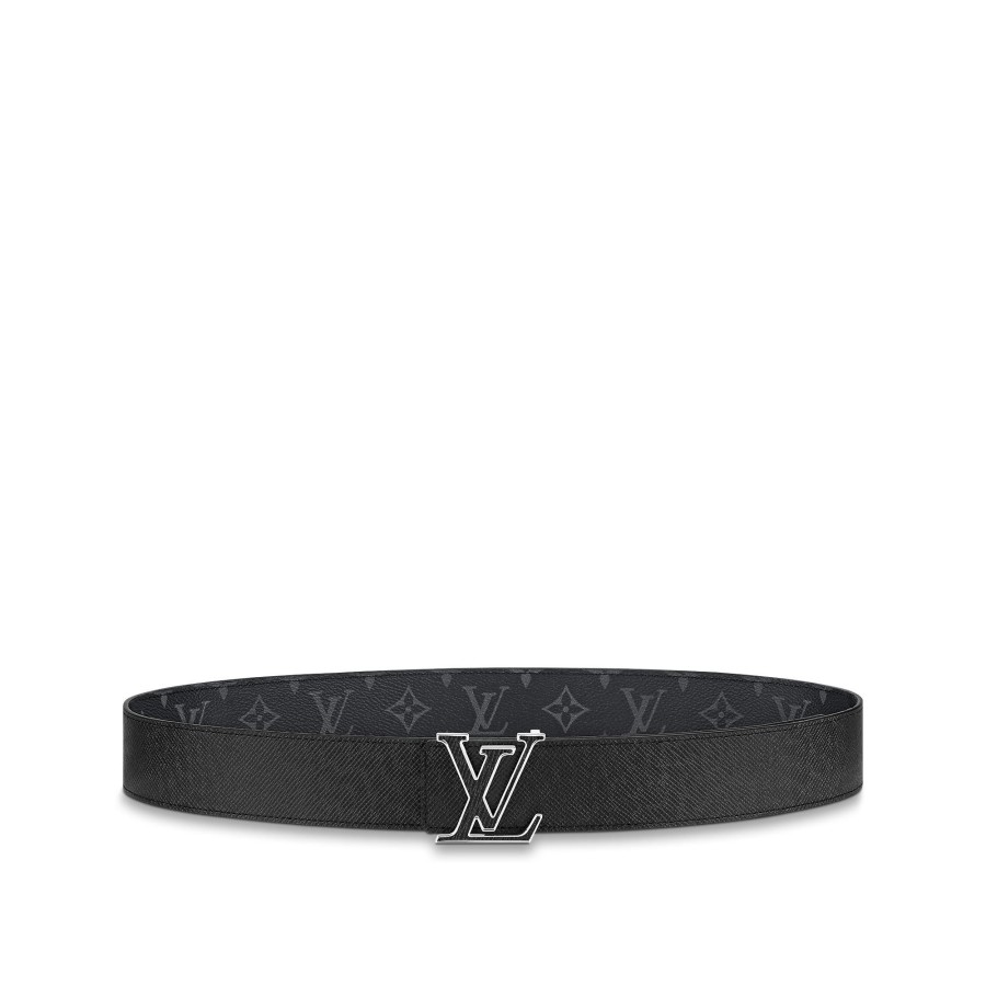 Men Louis Vuitton Belts | Lv Initiales 40Mm Reversible Belt Black