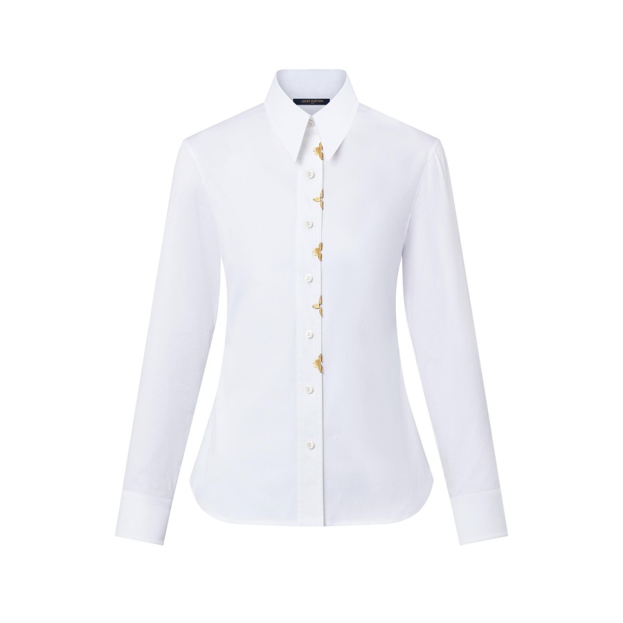 Women Louis Vuitton Tops | Monogram Accent Shirt