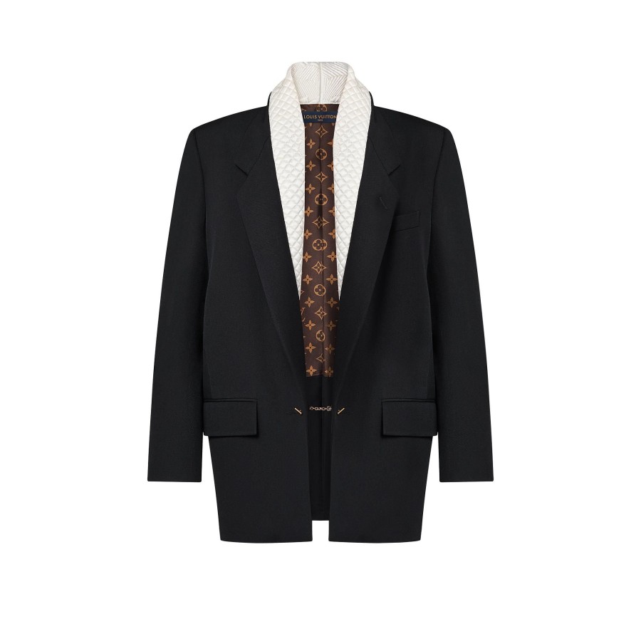 Women Louis Vuitton Coats And Jackets | Scarf Collar Wool Blazer