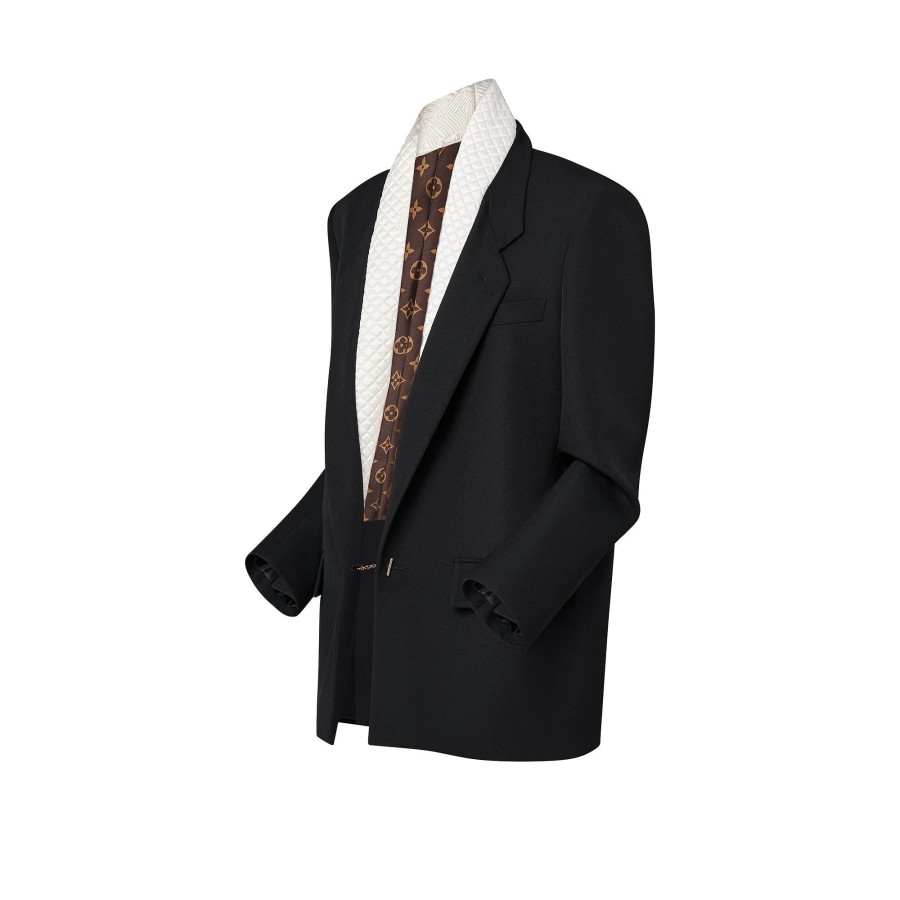 Women Louis Vuitton Coats And Jackets | Scarf Collar Wool Blazer