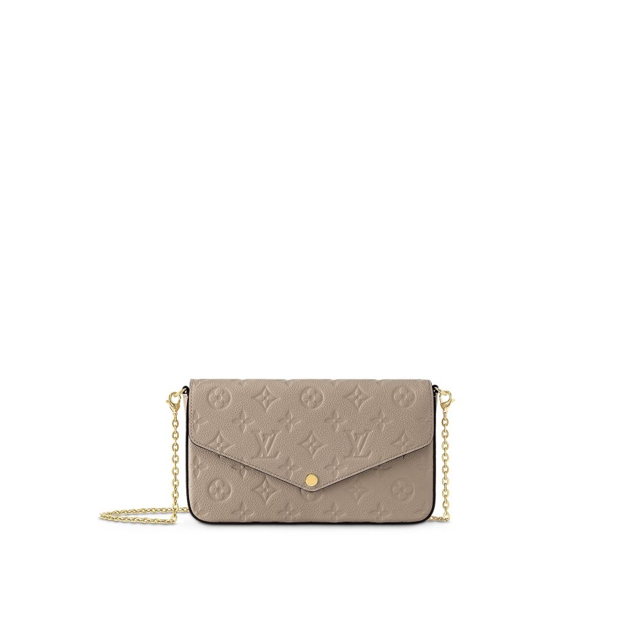 Women Louis Vuitton Leather Bags | Felicie Pochette Turtledove