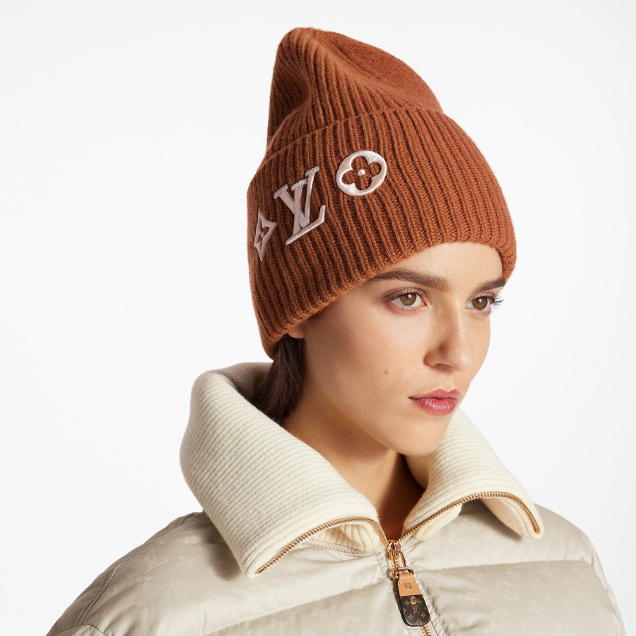 Women Louis Vuitton Hats And Gloves | Lv Headline Beanie Hazelnut