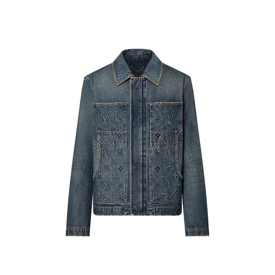 Men Louis Vuitton Coats And Outerwear | Workwear Denim Jacket