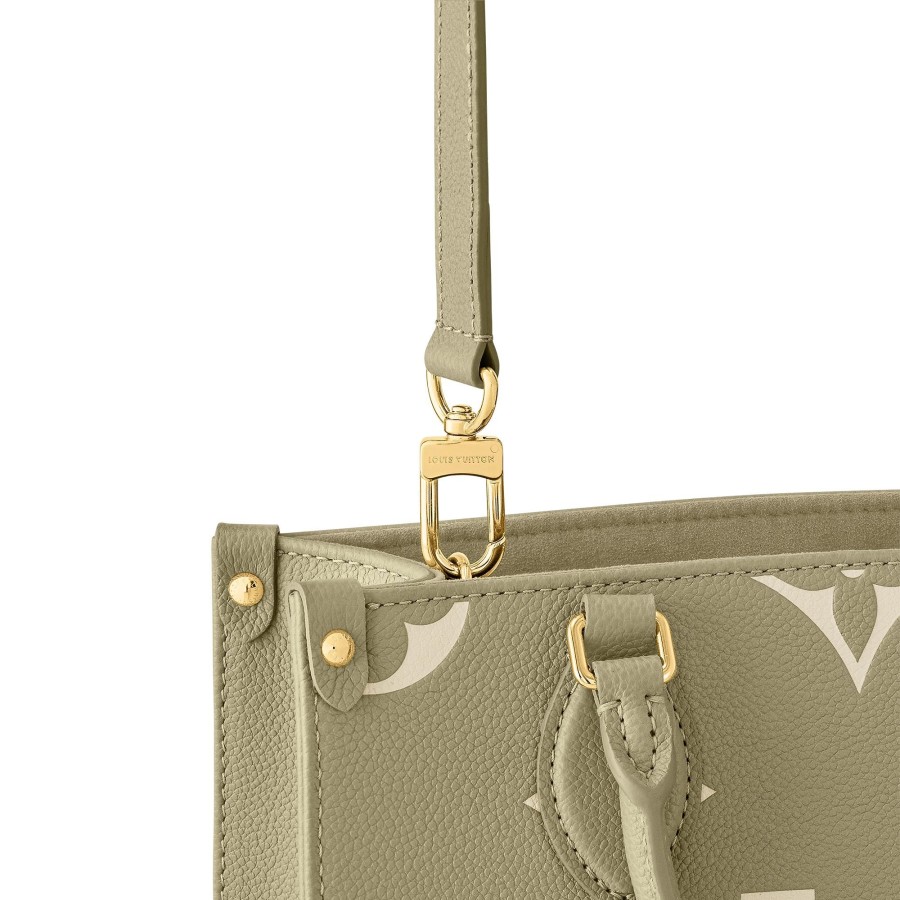 Women Louis Vuitton Leather Bags | Onthego Pm Khaki Cream