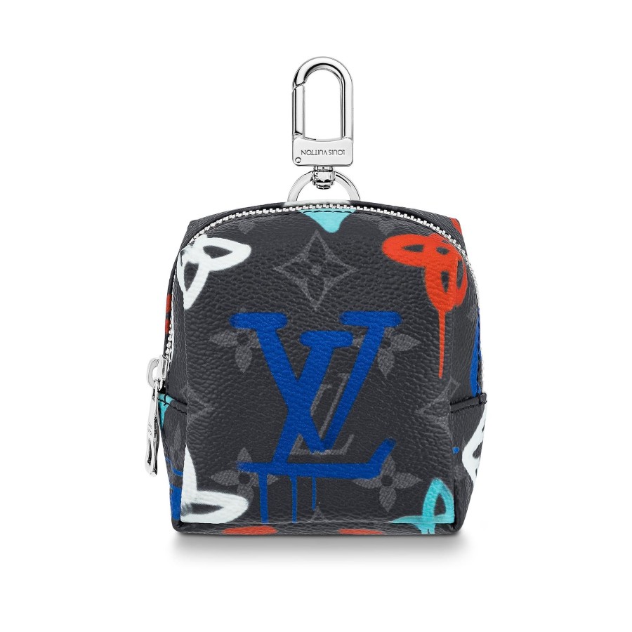 Men Louis Vuitton Key Holders And Bag Charms | Squared Pouch Key Holder And Bag Charm