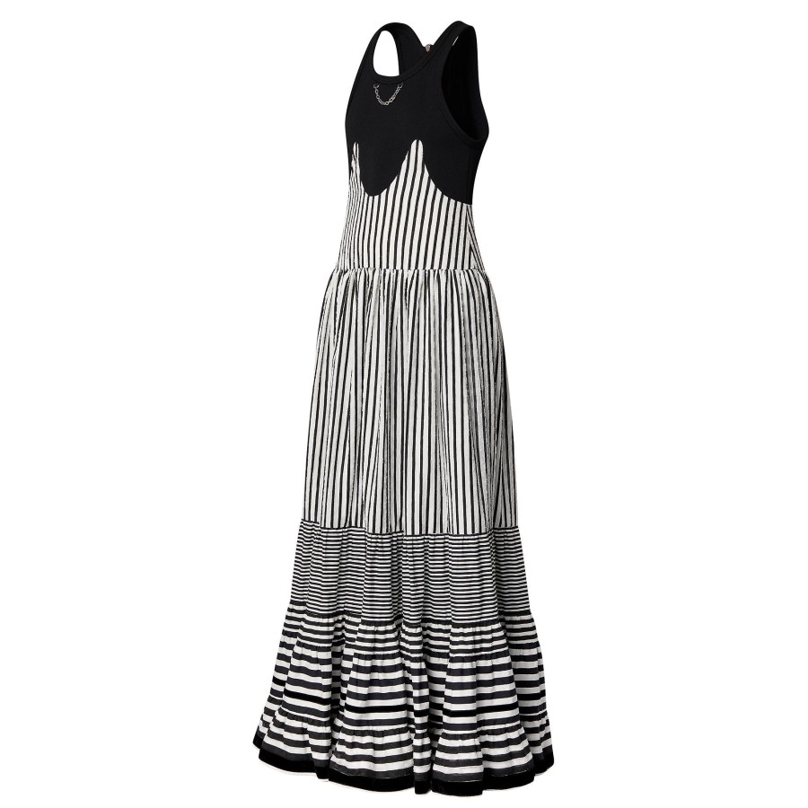 Women Louis Vuitton Dresses | Mixed Stripes Tiered Dress