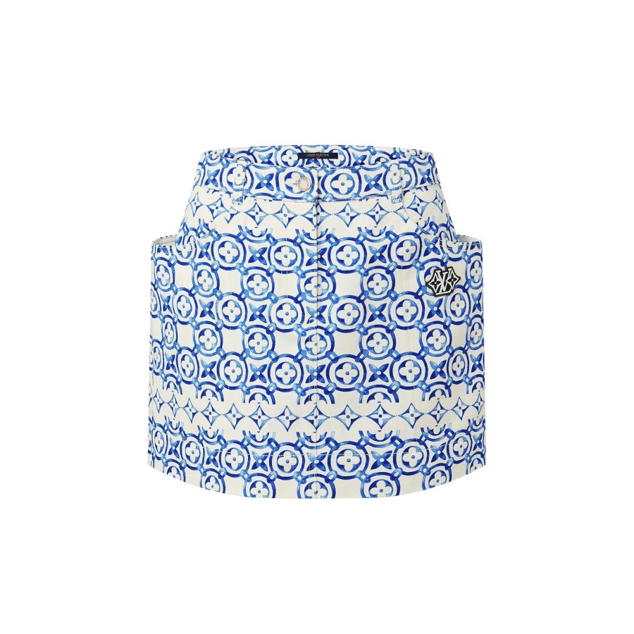 Women Louis Vuitton Skirts And Shorts | Monogram Flower Tile Pocket Mini Skirt