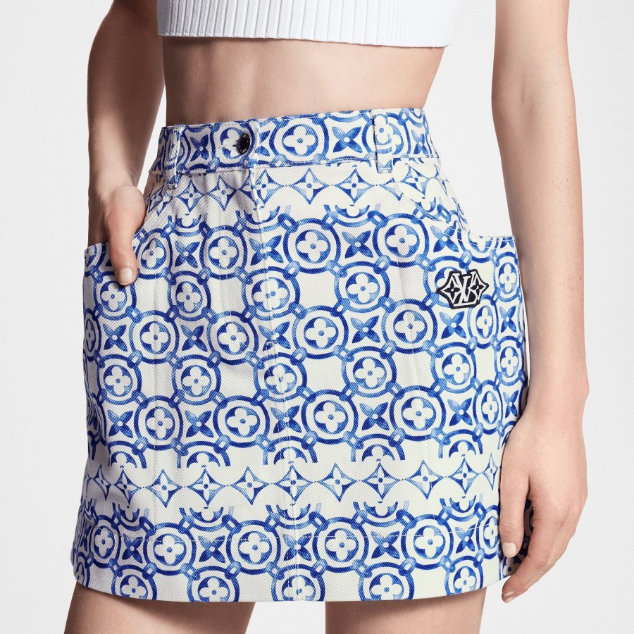 Women Louis Vuitton Skirts And Shorts | Monogram Flower Tile Pocket Mini Skirt