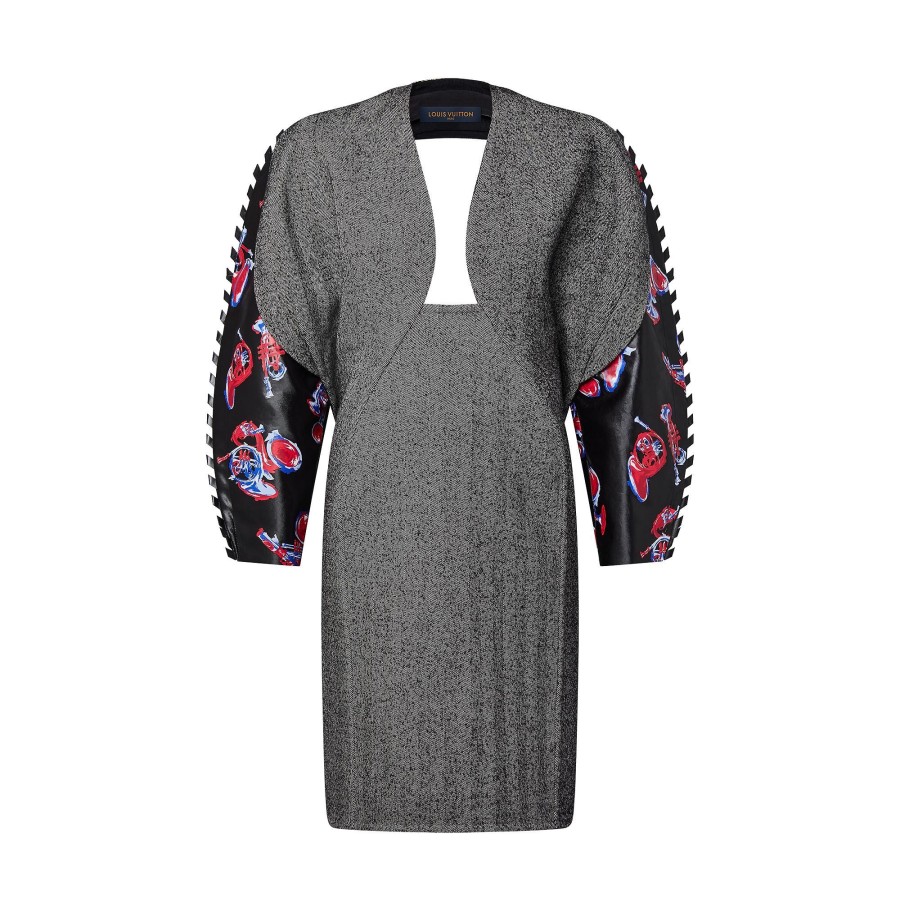 Women Louis Vuitton Dresses | Trumpet Print Sleeve Hourglass Dress