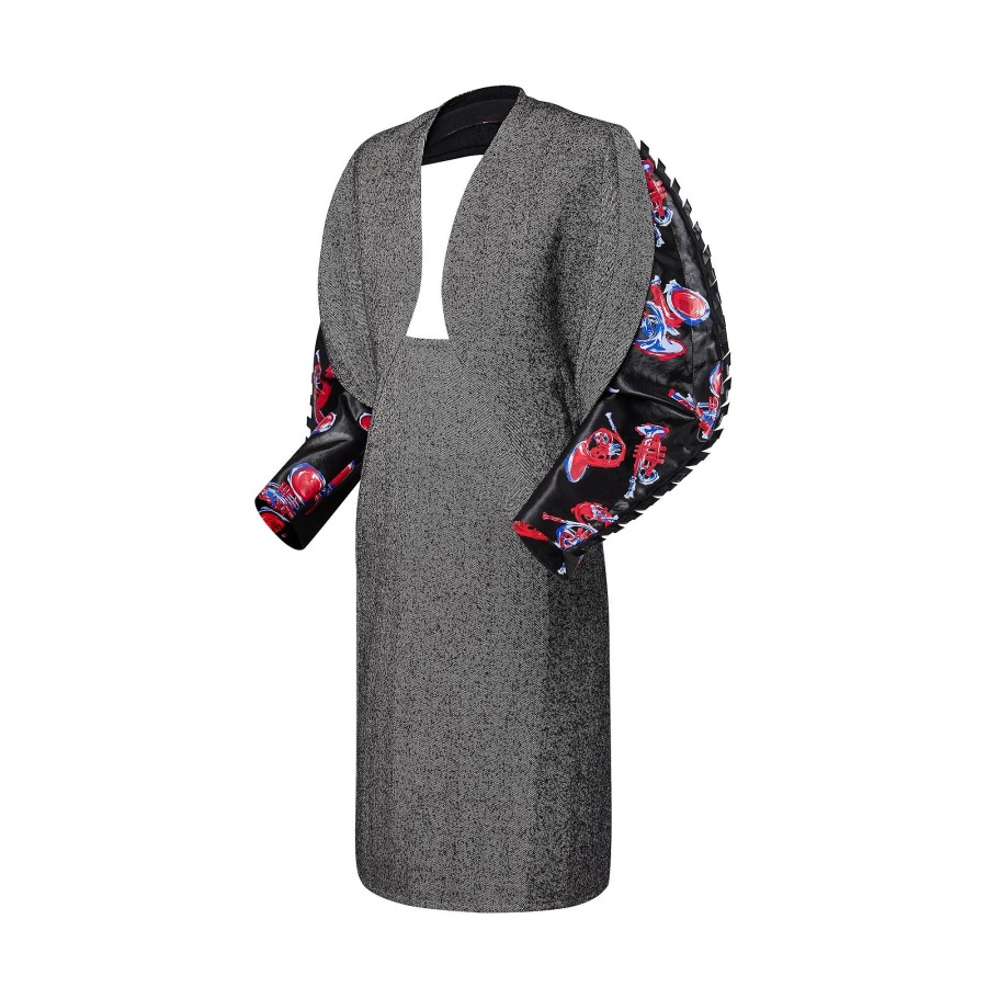 Women Louis Vuitton Dresses | Trumpet Print Sleeve Hourglass Dress