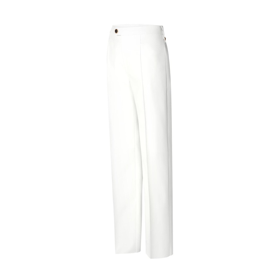 Women Louis Vuitton Pants | Tailored Straight-Cut Pants Milk White