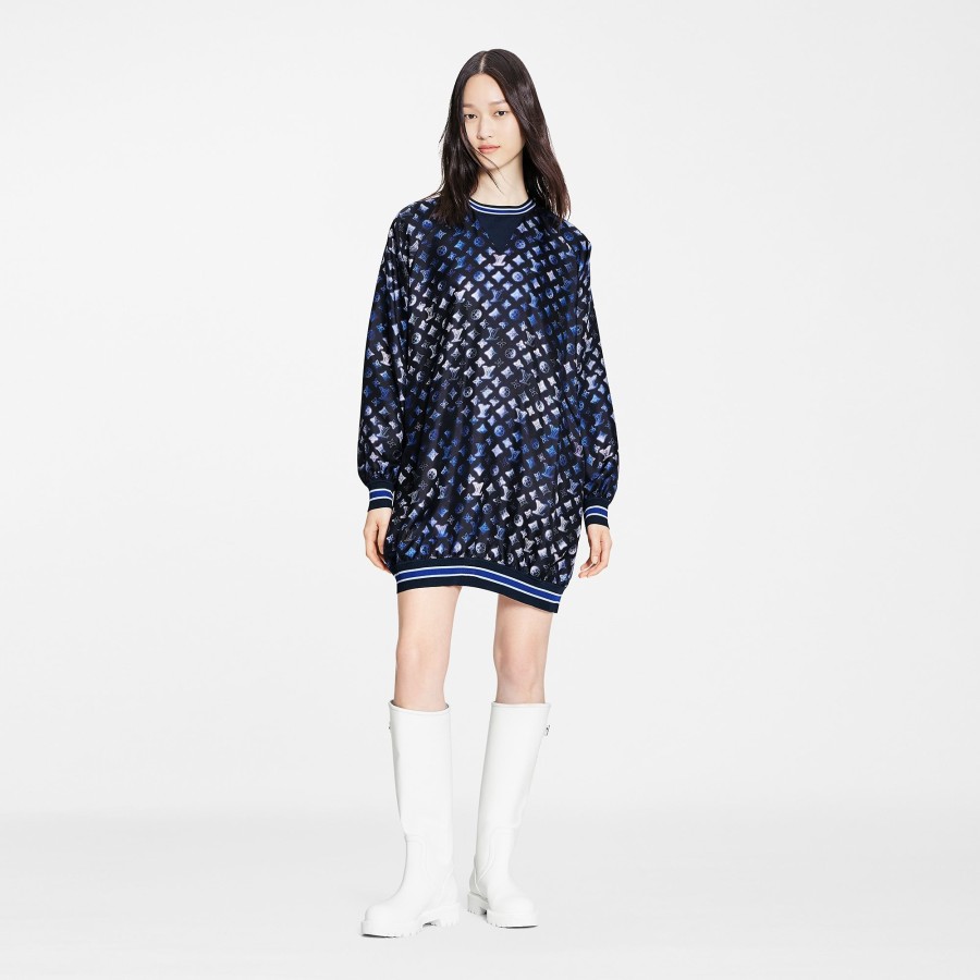 Women Louis Vuitton Dresses | Mahina Monogram Sporty Sweater Dress