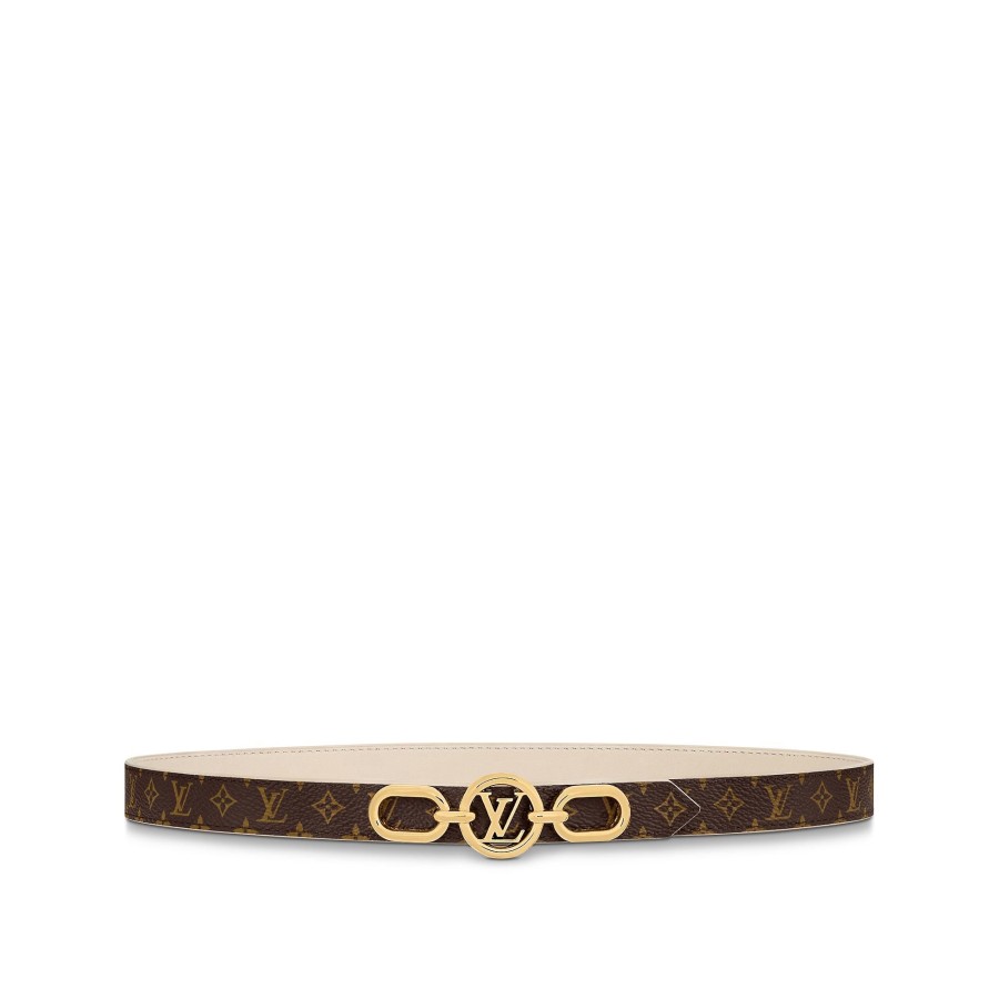 Women Louis Vuitton Belts | Lv Circle Prime 20Mm Reversible Belt Cream