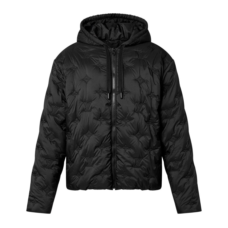 Men Louis Vuitton Coats And Outerwear | Monogram Quilted Hooded Blouson