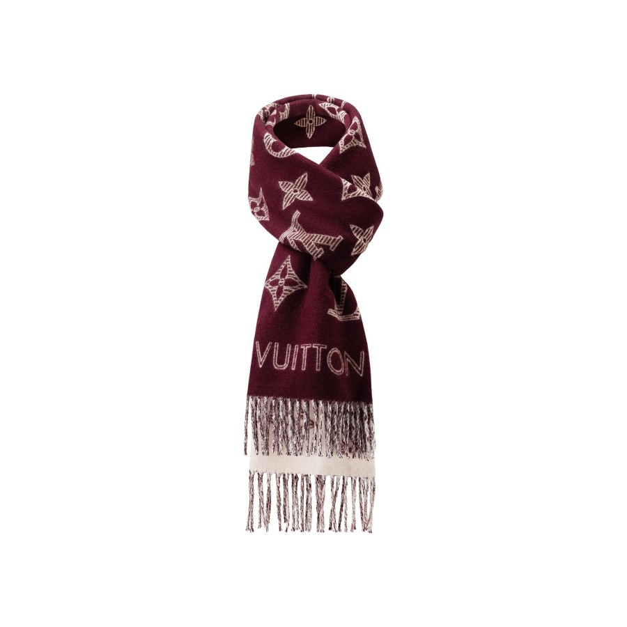 Men Louis Vuitton Scarves | Mng Shadow Scarf Bordeaux