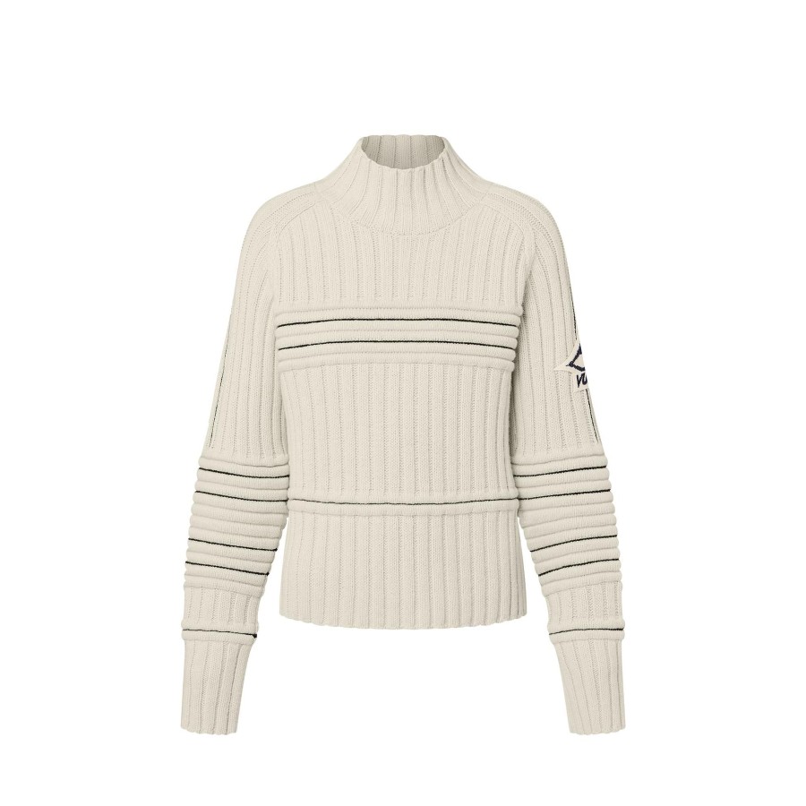 Women Louis Vuitton Knitwear | Contrast Accent Pullover