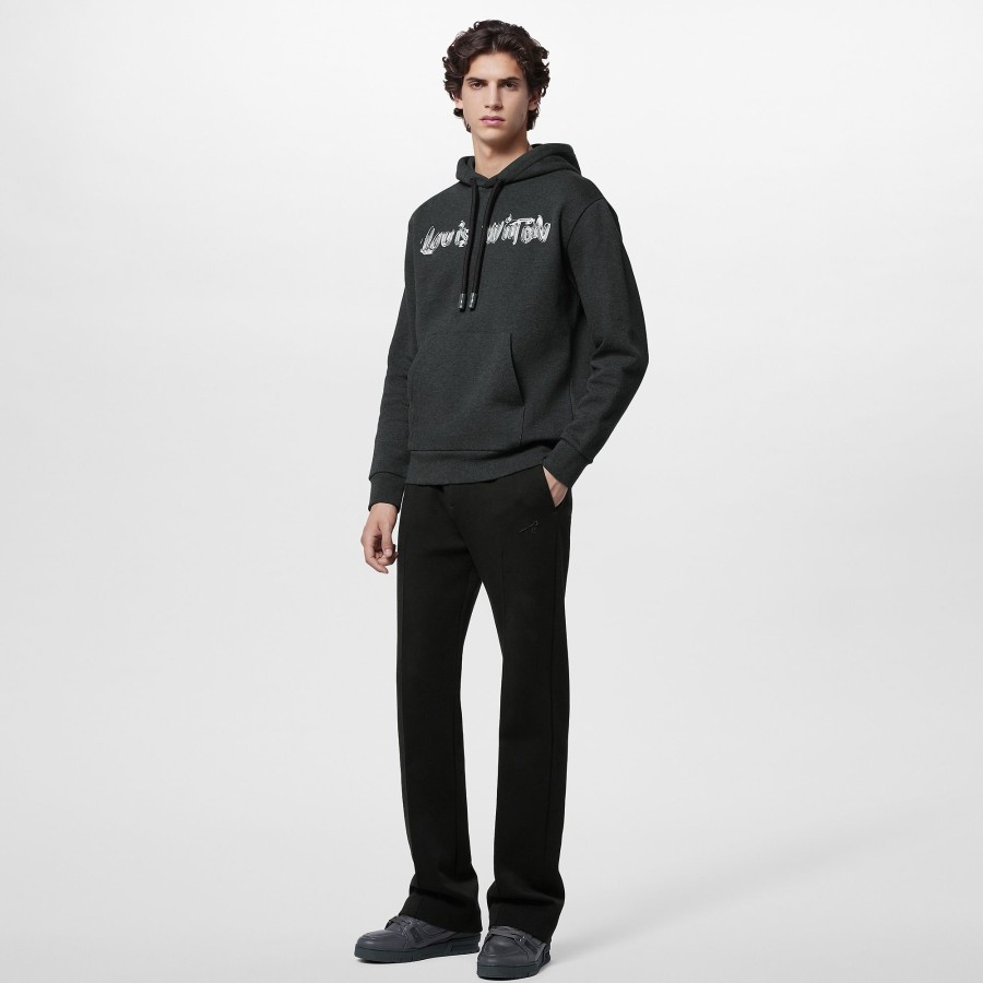 Men Louis Vuitton Knitwear And Sweatshirts | Printed Cotton Hoodie