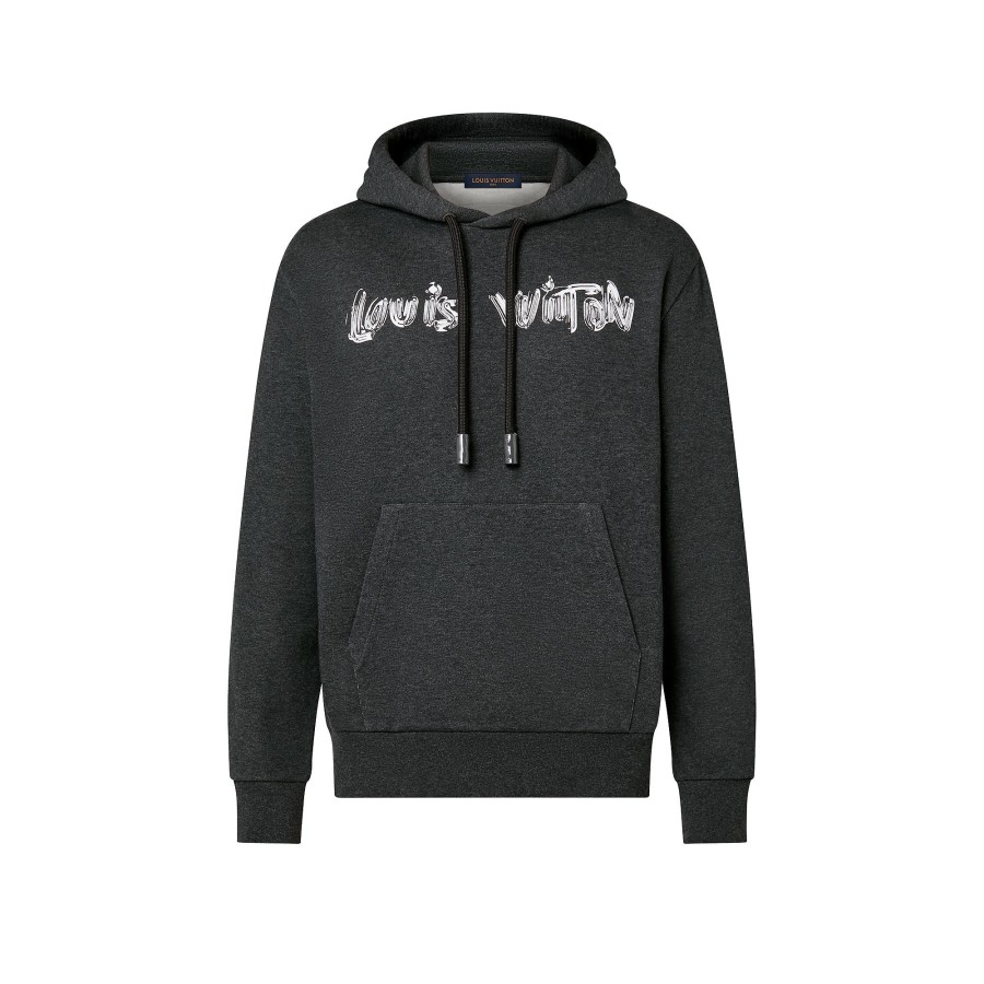 Men Louis Vuitton Knitwear And Sweatshirts | Printed Cotton Hoodie