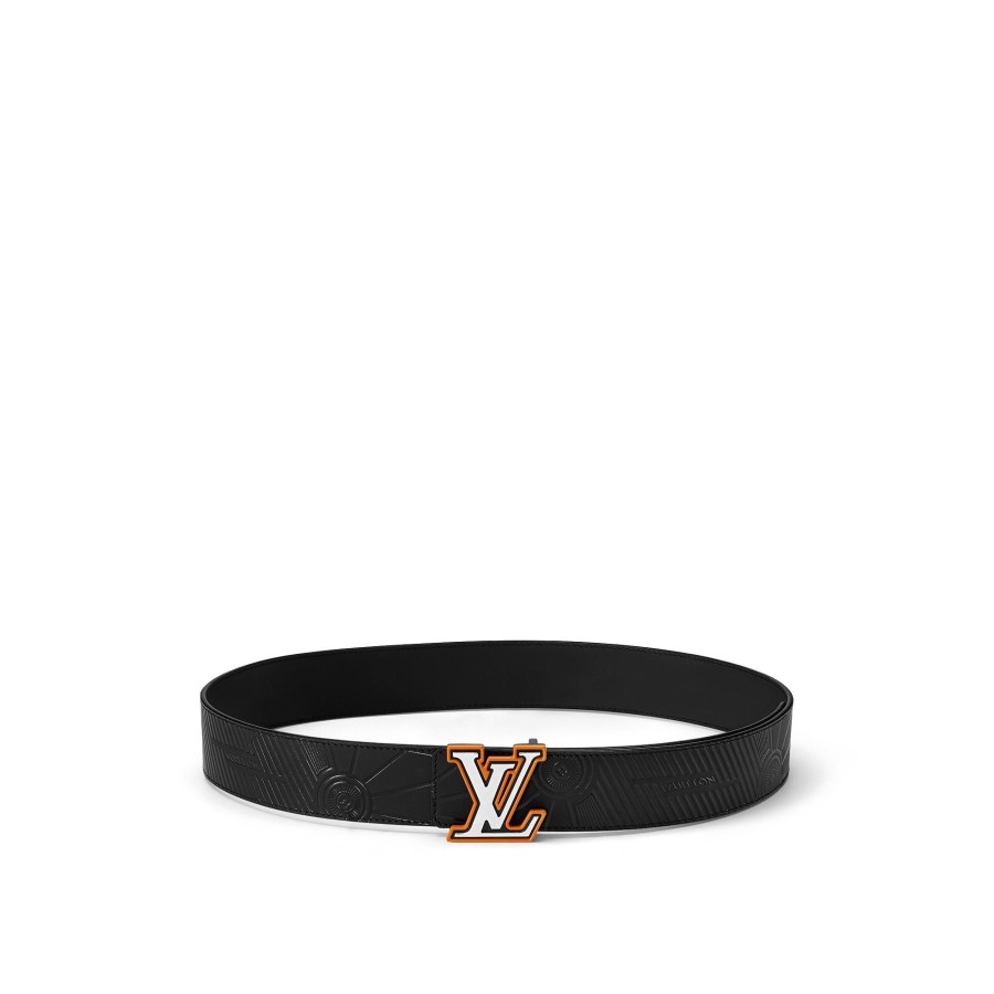 Men Louis Vuitton Belts | Lv Imprint 40Mm Reversible Belt Black