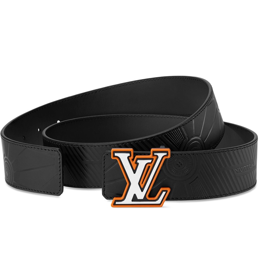 Men Louis Vuitton Belts | Lv Imprint 40Mm Reversible Belt Black