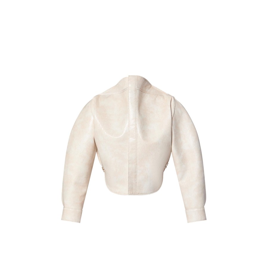 Women Louis Vuitton Tops | Long-Sleeved Shagreen Effect Circle Top