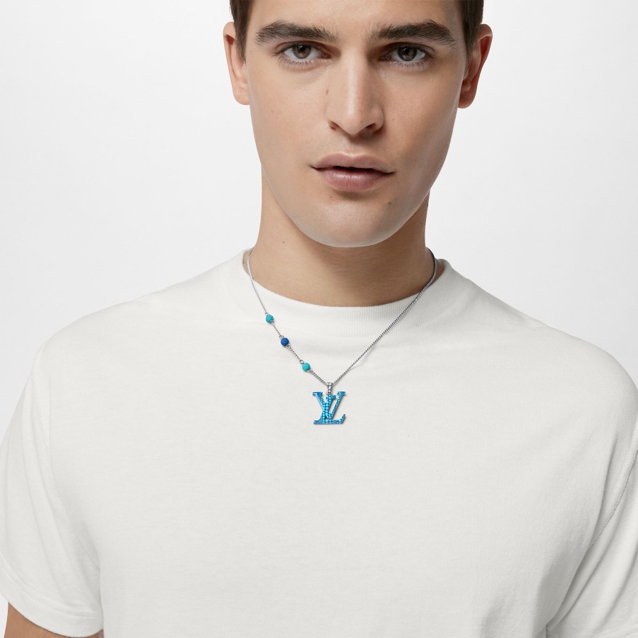 Men Louis Vuitton Necklaces And Pendants | Lv X Yk Lv Pumpkin Pendant