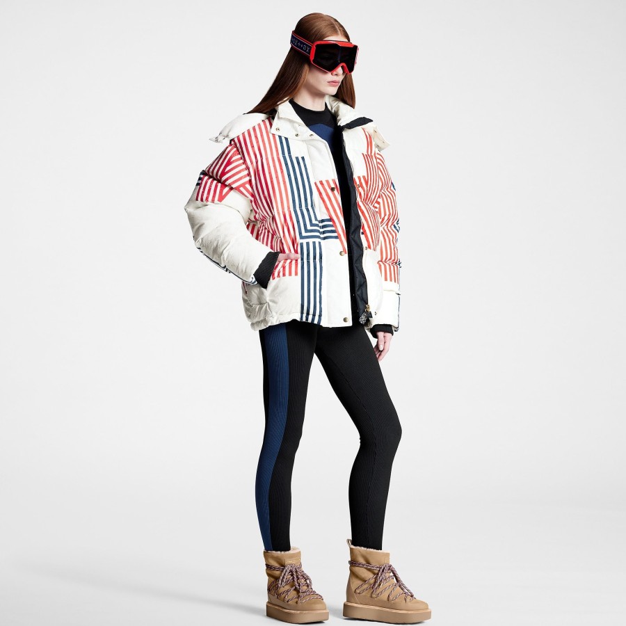 Women Louis Vuitton Coats And Jackets | Lv Stripes Puffer Jacket