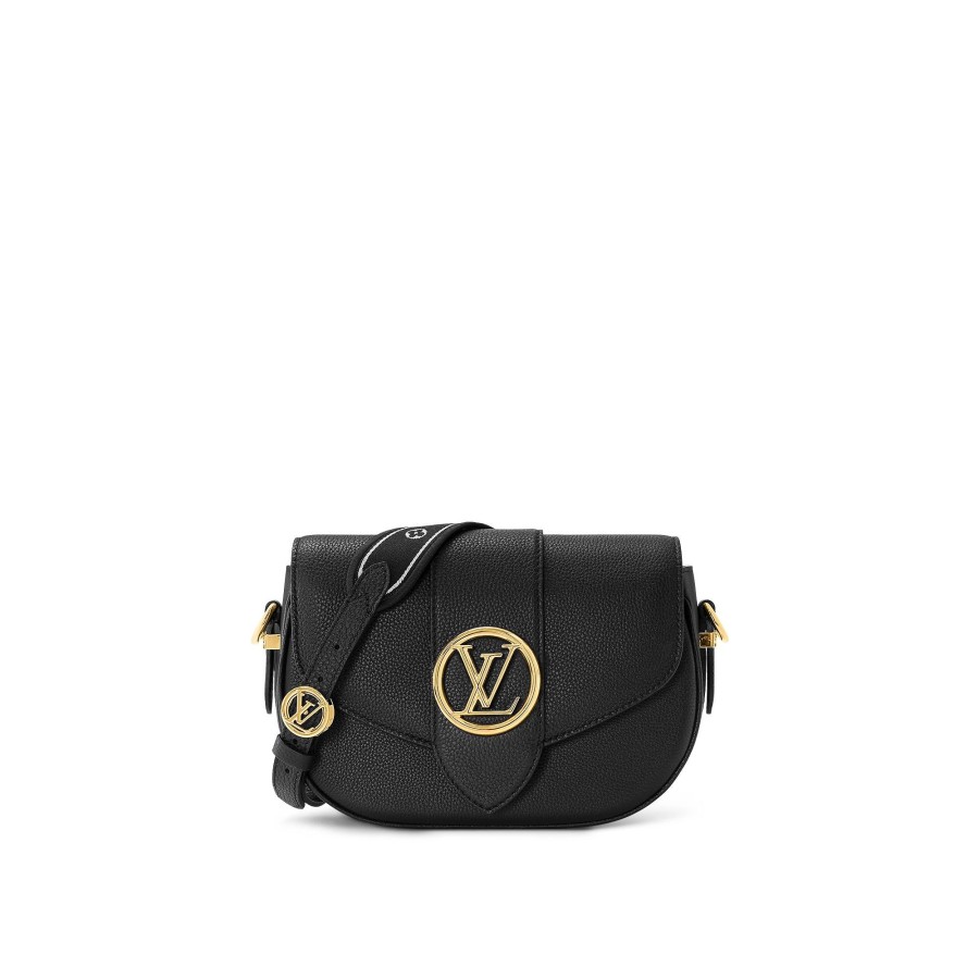 Women Louis Vuitton Leather Bags | Lv Pont 9 Soft Mm Black