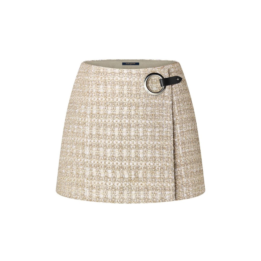 Women Louis Vuitton Skirts And Shorts | Lurex Tweed Mini Wrap Skirt