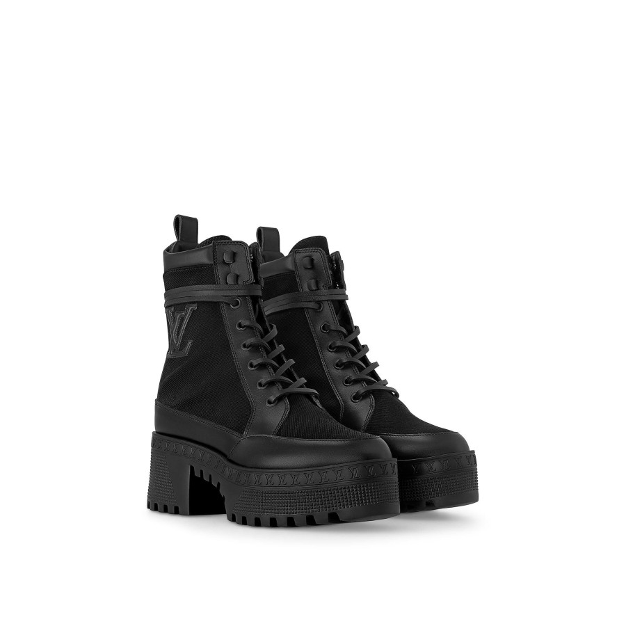 Women Louis Vuitton Boots And Booties | Laureate Platform Desert Boot Black