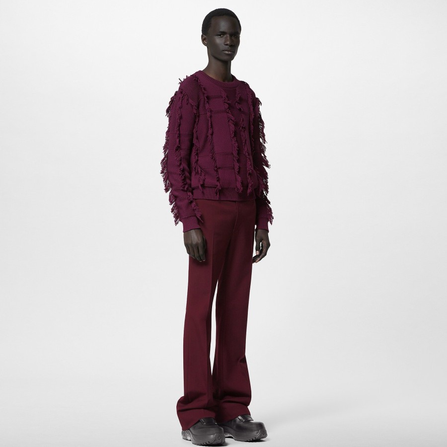 Men Louis Vuitton Knitwear And Sweatshirts | Fringed Crewneck