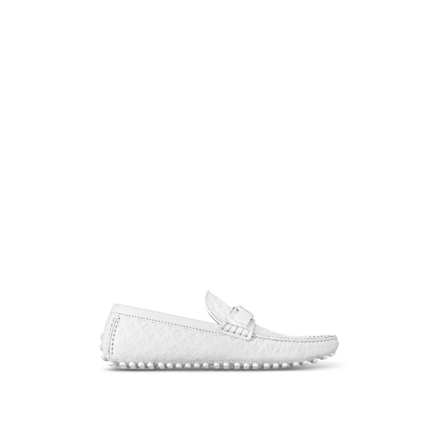 Men Louis Vuitton Loafers And Moccasins | Hockenheim Moccasin White