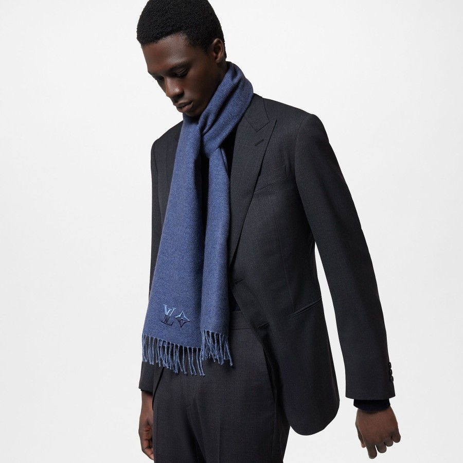 Men Louis Vuitton Scarves | Lv Dual Scarf Blue