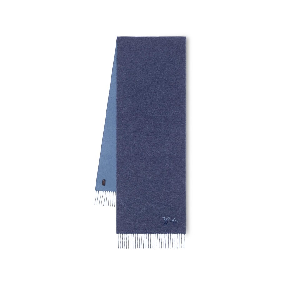 Men Louis Vuitton Scarves | Lv Dual Scarf Blue