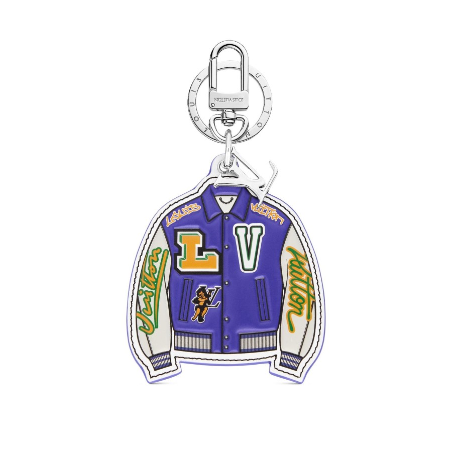 Men Louis Vuitton Key Holders And Bag Charms | Lv Varsity Jacket Illustre Bag Charm & Key Holder