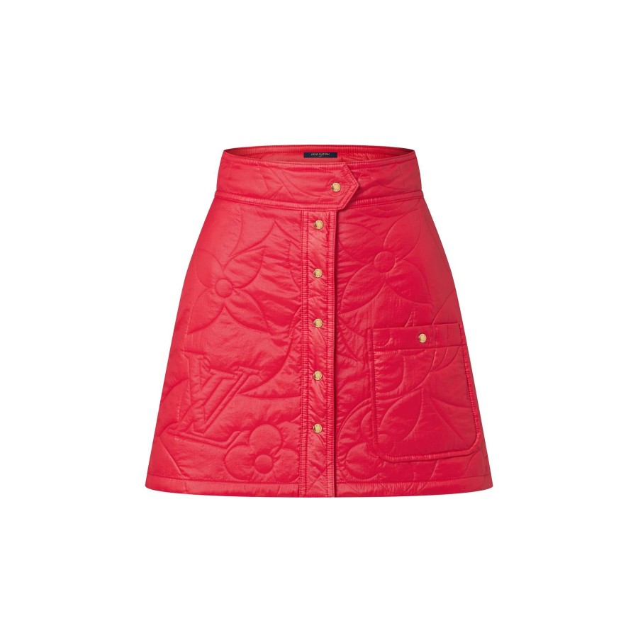 Women Louis Vuitton Skirts And Shorts | Quilted Monogram Flower Mini Skirt