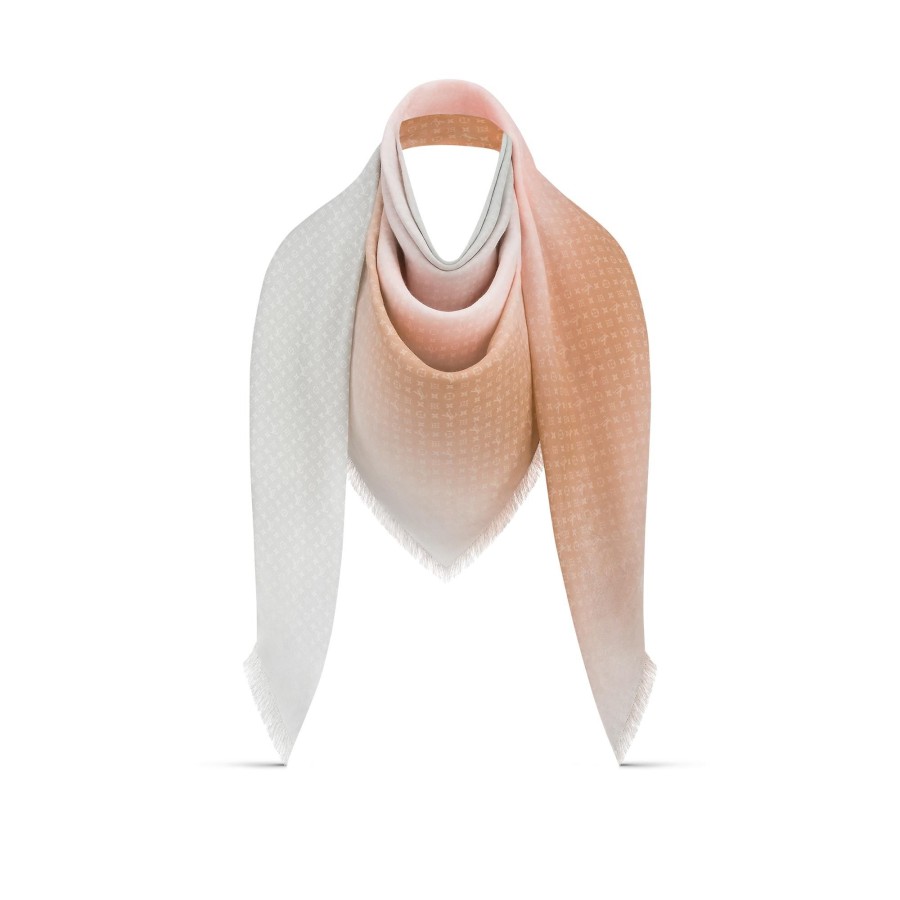 Women Louis Vuitton Shawls And Stoles | Monogram Sunrise Shawl Pink