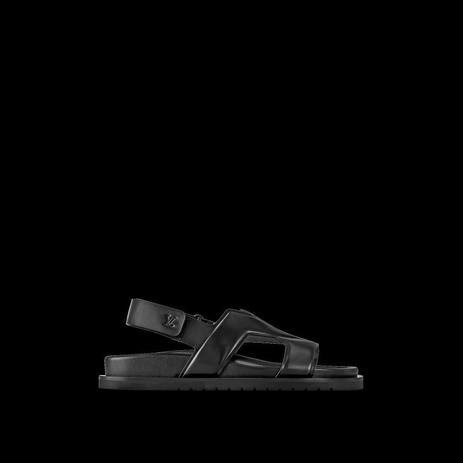 Men Louis Vuitton Sandals | Lv Oasis Sandal Black