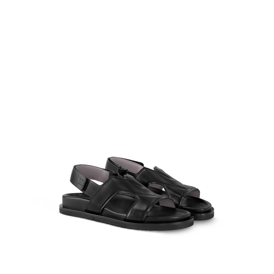 Men Louis Vuitton Sandals | Lv Oasis Sandal Black