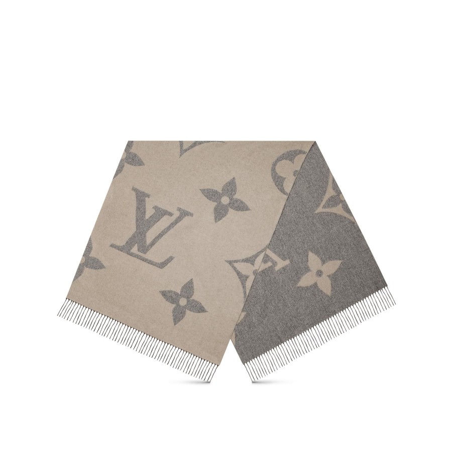 Men Louis Vuitton Scarves | Mng Giant Scarf Light Grey